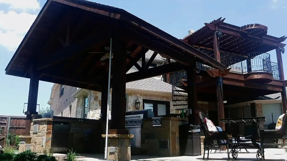 Finished Flower Mound pavilion — built 2016