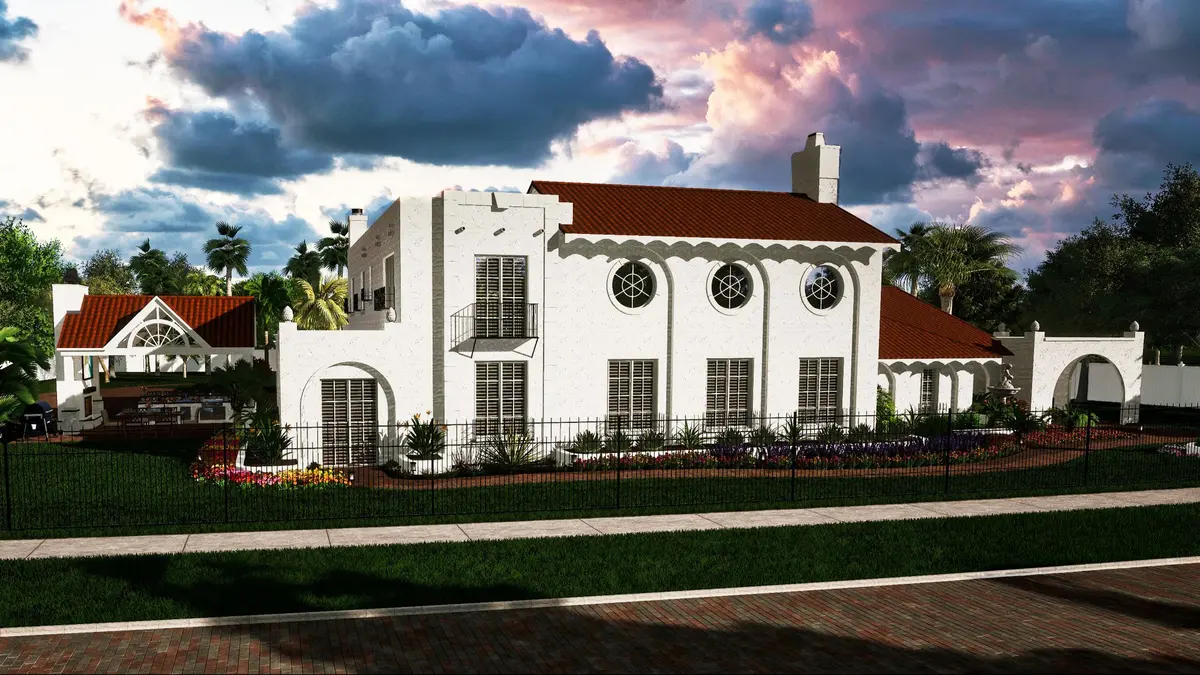 Mediterranean stucco home